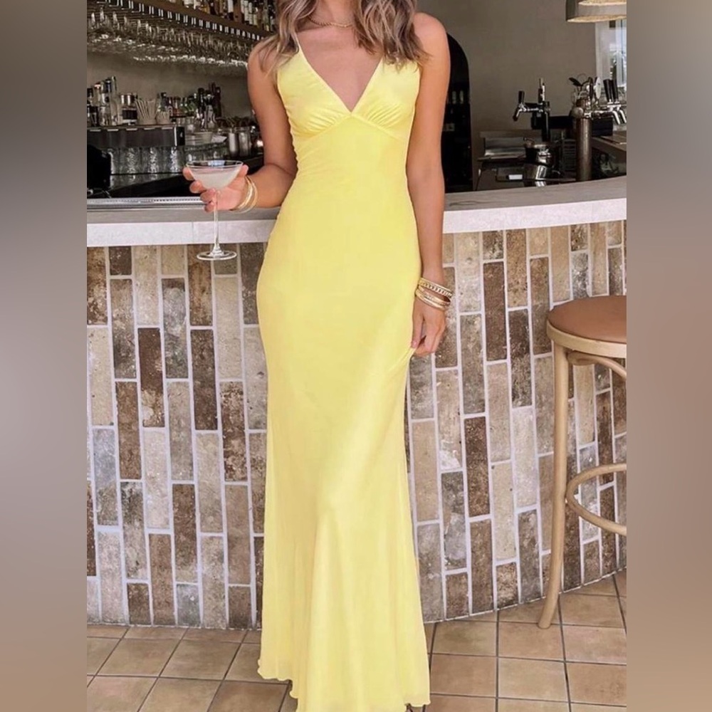 Beginning Boutique Sunny Yellow Maxi Dress